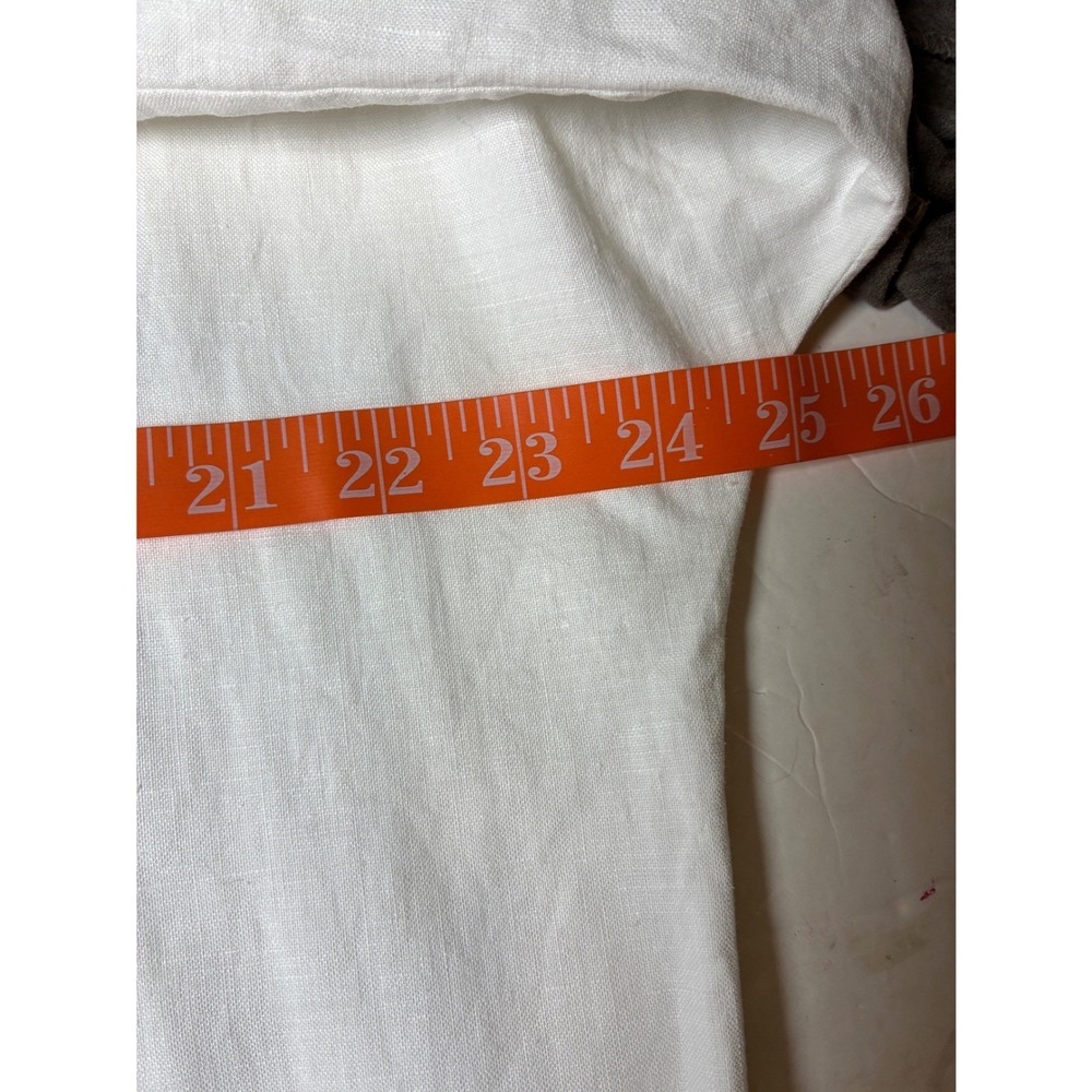 Vintage Paper White Embroidered Lace Open Front Linen Cotton Blouse Jacket 6 - Picture 7 of 12